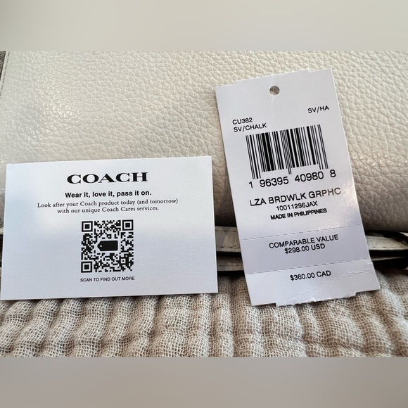 🆕COACH "BOARDWALK" Wallet NEW WITH TAGS-Removeable WRIST strap-many inside pockt - Picture 4 of 5